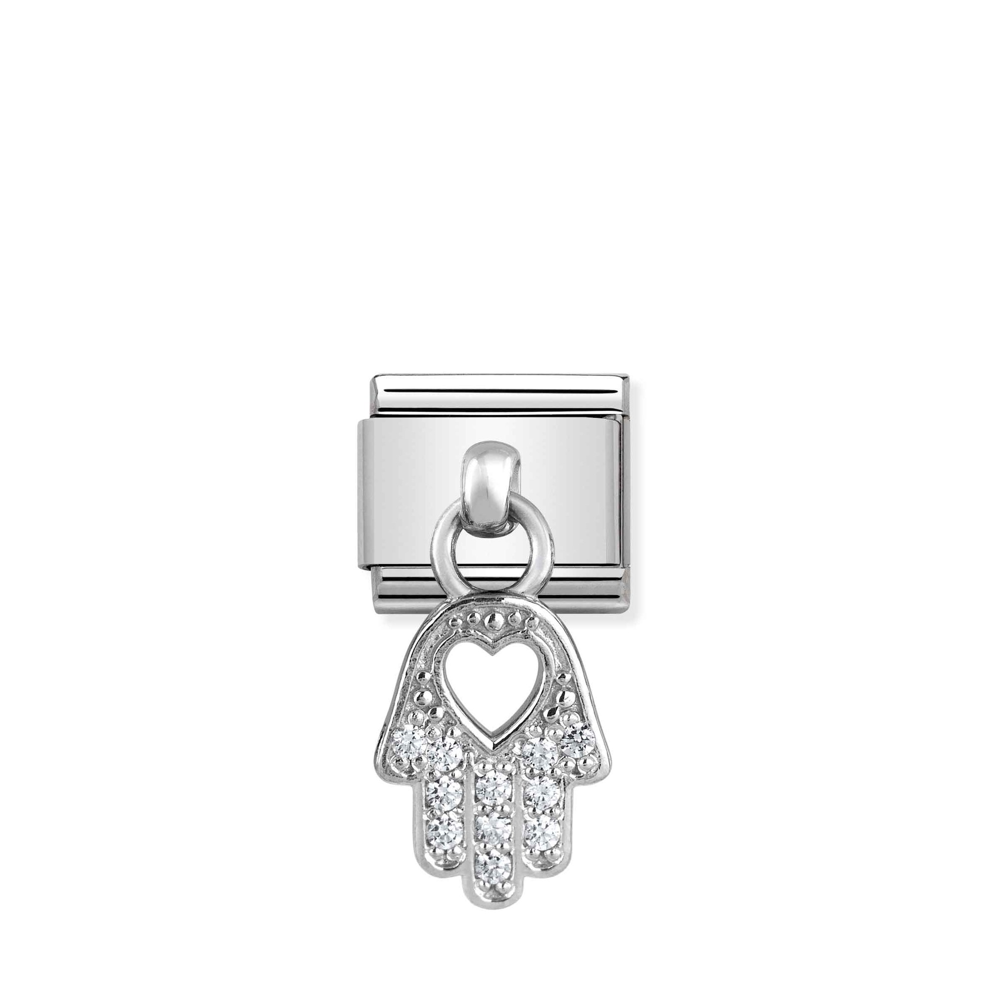 Nomination Classic Charms - Hand der Fatima - Silber + Zirkonia - CHARMS