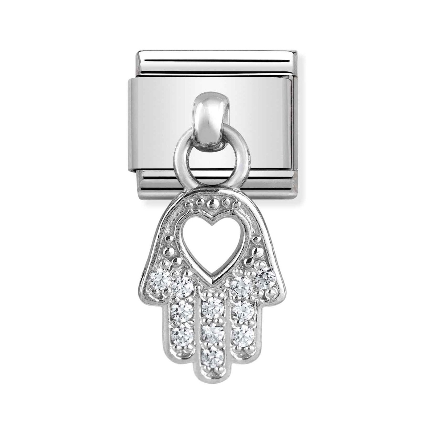 Nomination Classic Charms - Hand der Fatima - Silber + Zirkonia - CHARMS
