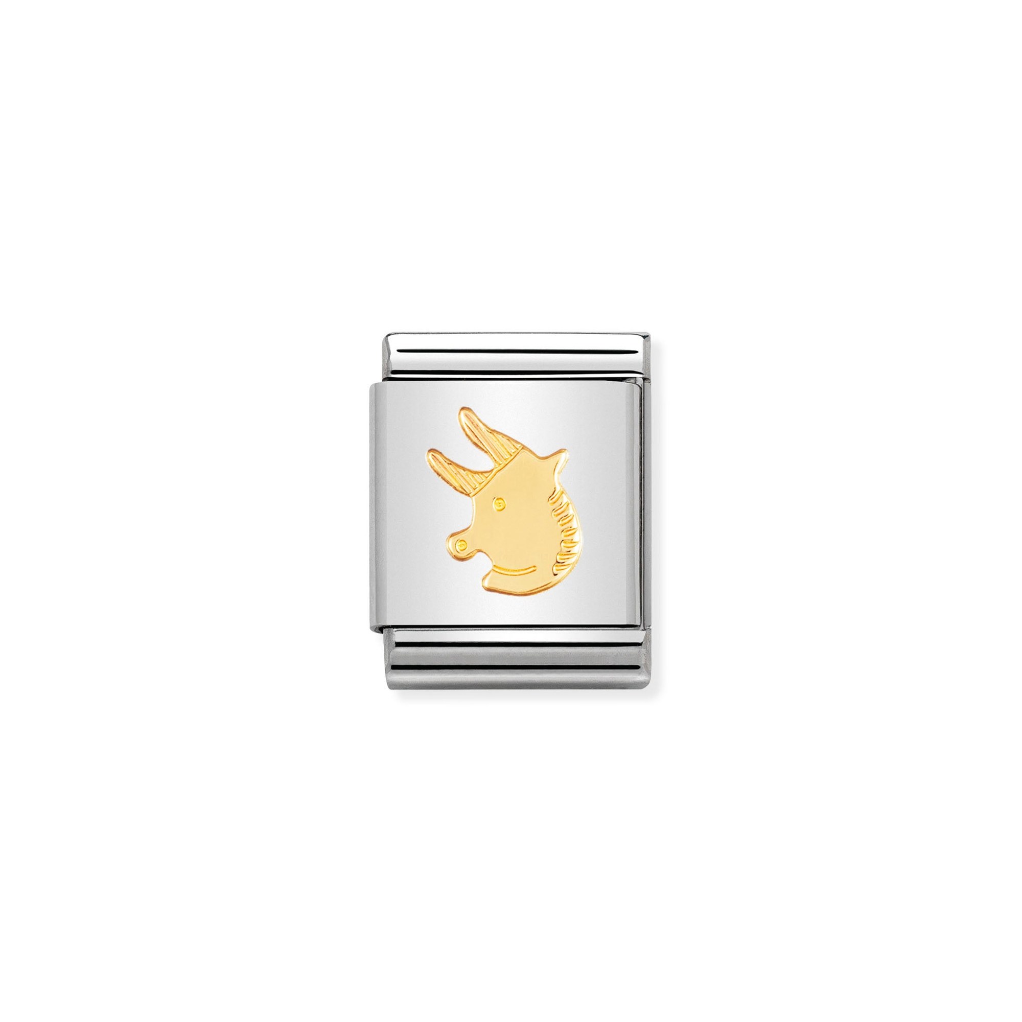 Nomination Composable Big Charm Sternzeichen Stier - Edelstahl, Gold 750 Gelbgold