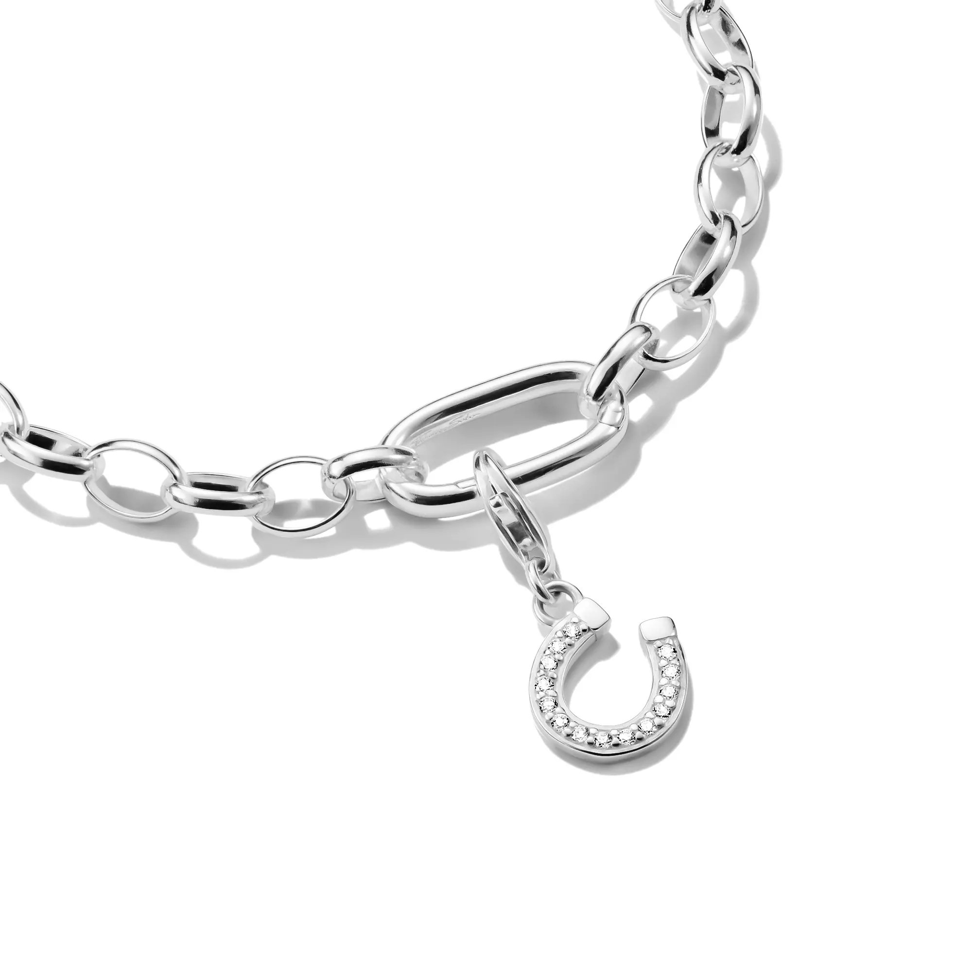 Thomas Sabo Charm-Anhänger - Hufeisen - Sterling Silber - Zirkonia - weiß – Ansicht 3