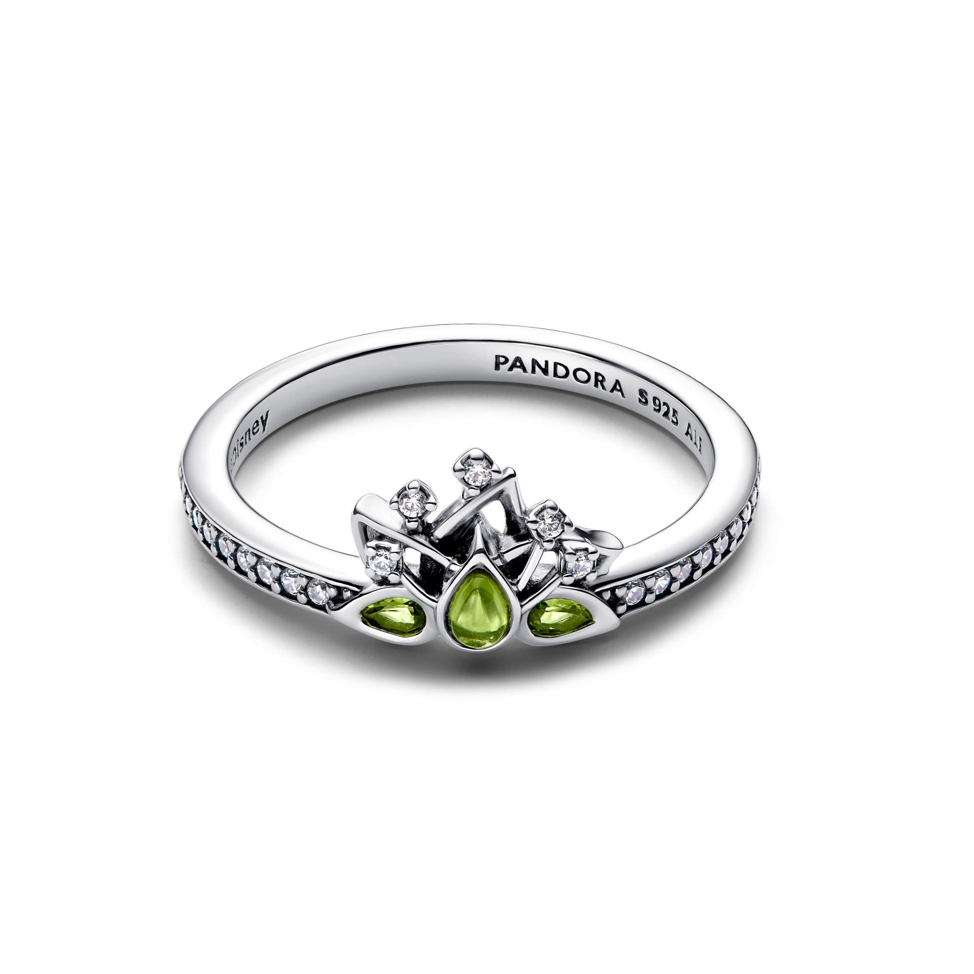 Pandora Disney Tiana Silber Ring & hellgrünem Kristall & Zirkonia – Ansicht 2