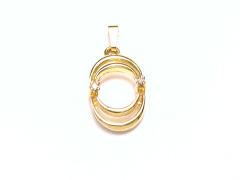 Designer Schmuck mit Diamant Gold 333 Anhänger, Hersteller Juwelier Harnisch, funkelnde Diamanten und Brillianten in elegantem Design. Ideal für besondere Anlässe.