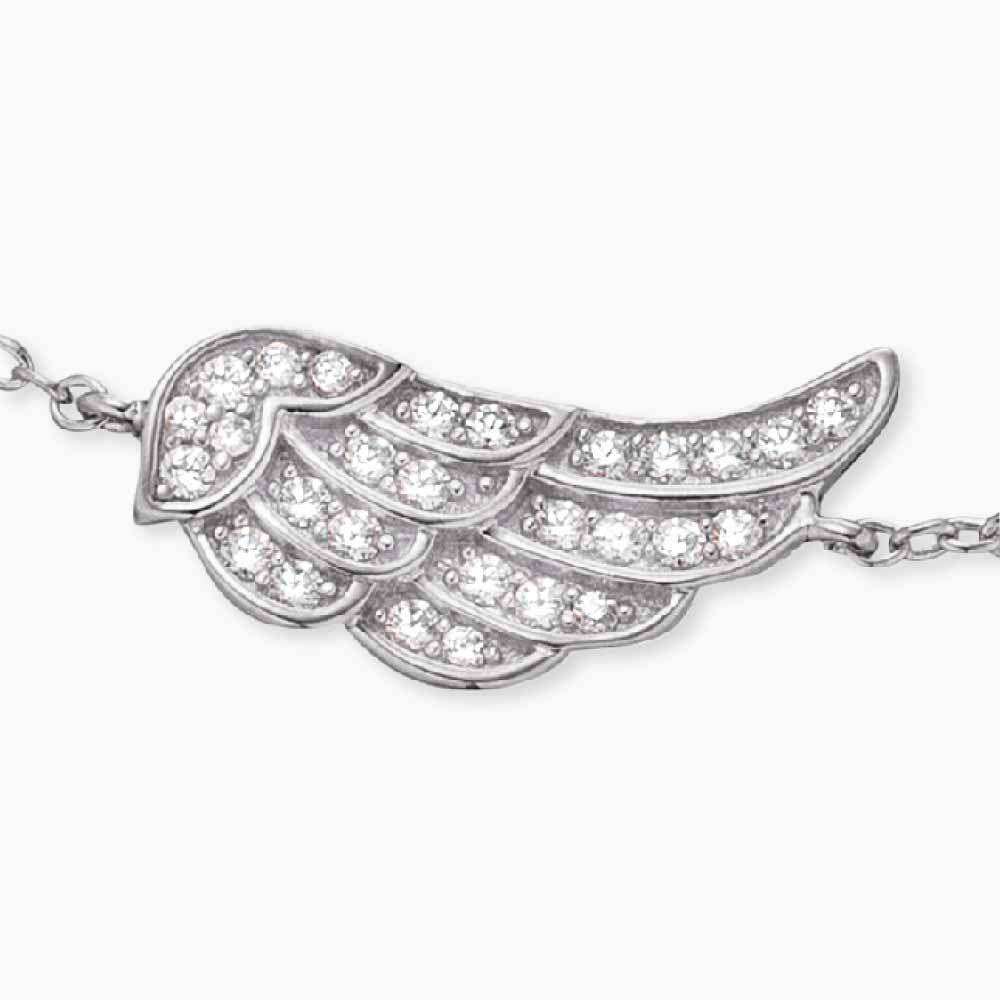 Engelsrufer LILWING Armband Flügel mit Zirkonia - Silber rhodiniert 17 cm – Ansicht 3