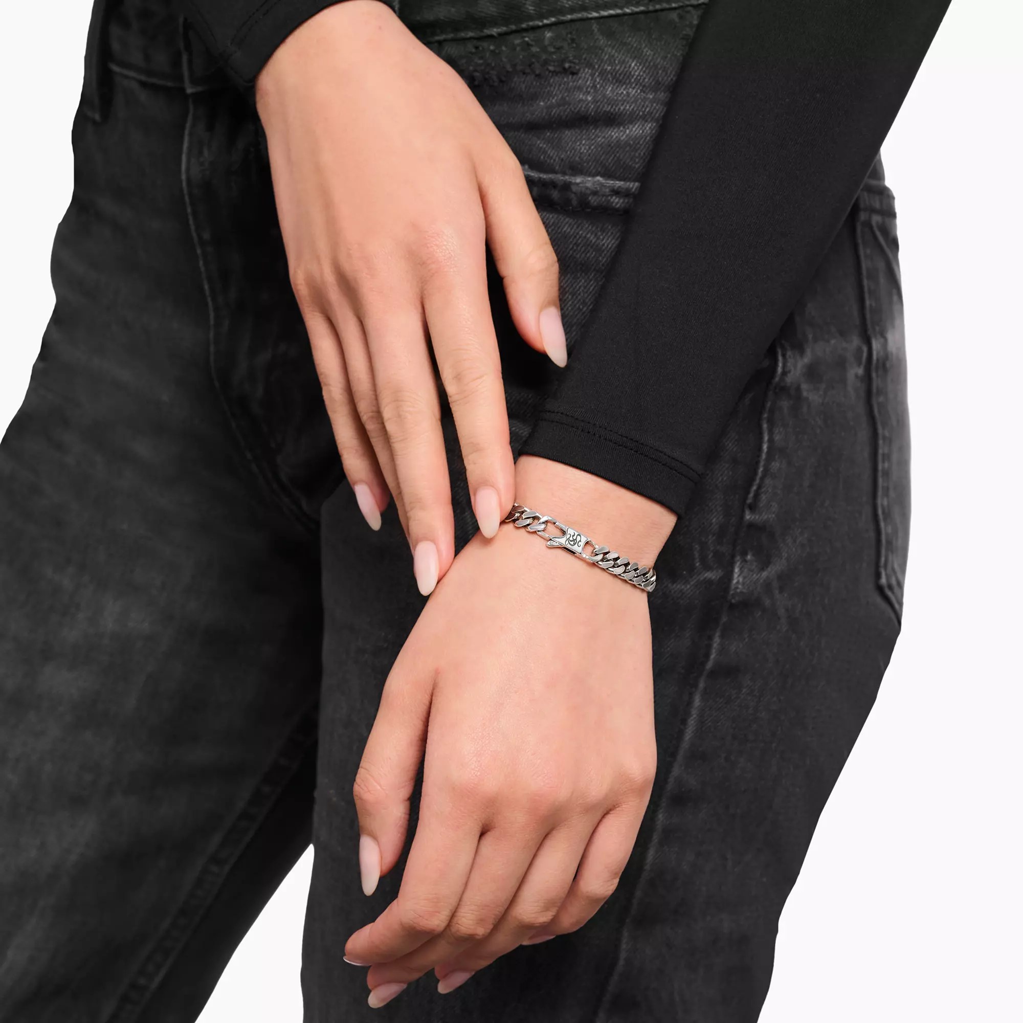 Thomas Sabo Panzerarmband 6,9 mm Silber – 18 cm – Ansicht 2