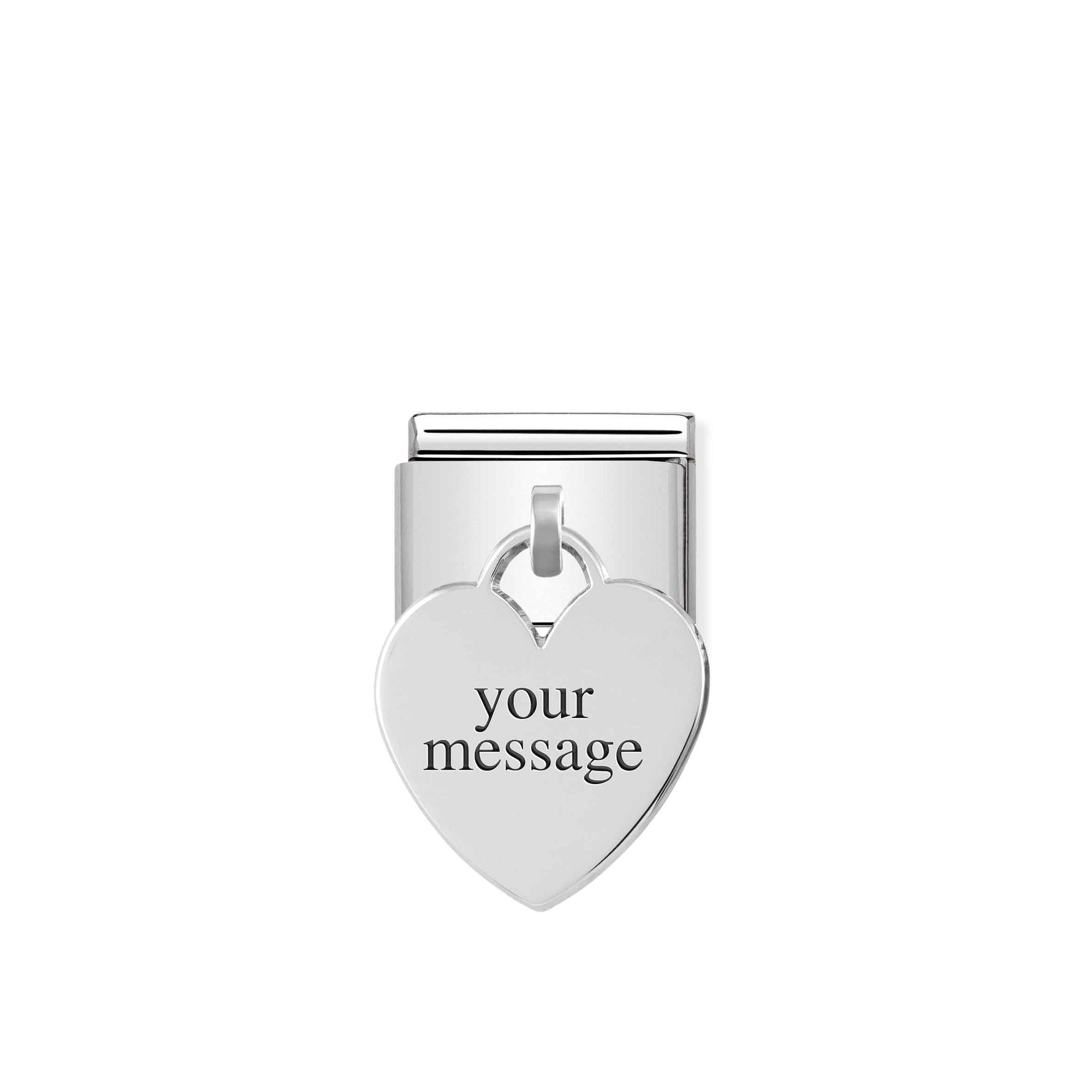 Nomination Composable Classic Charm Herz Anhänger - Edelstahl, Sterling Silber – Ansicht 4