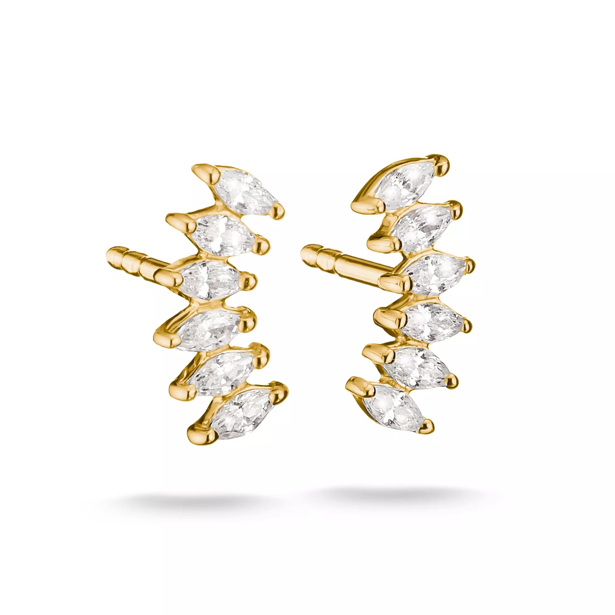Thomas Sabo Ohrstecker mit weißem Zirkonia – vergoldet – 5,2 mm breit – Ansicht 2