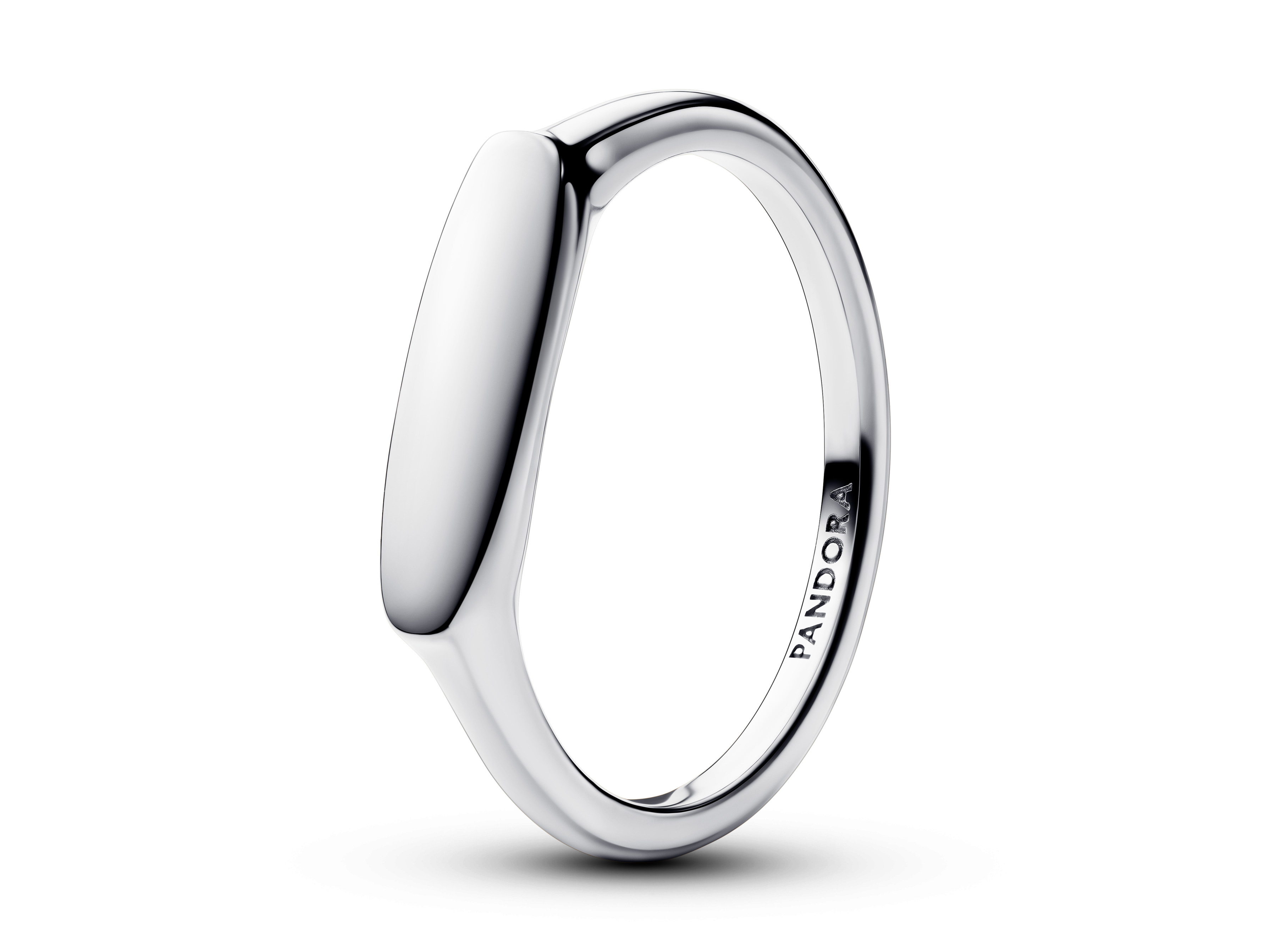 Stabring aus Sterling Silber in der Größe 48 von Pandora, schlichtes Design mit glänzender Oberfläche, zeitlos und elegant, ideal für jeden Anlass.