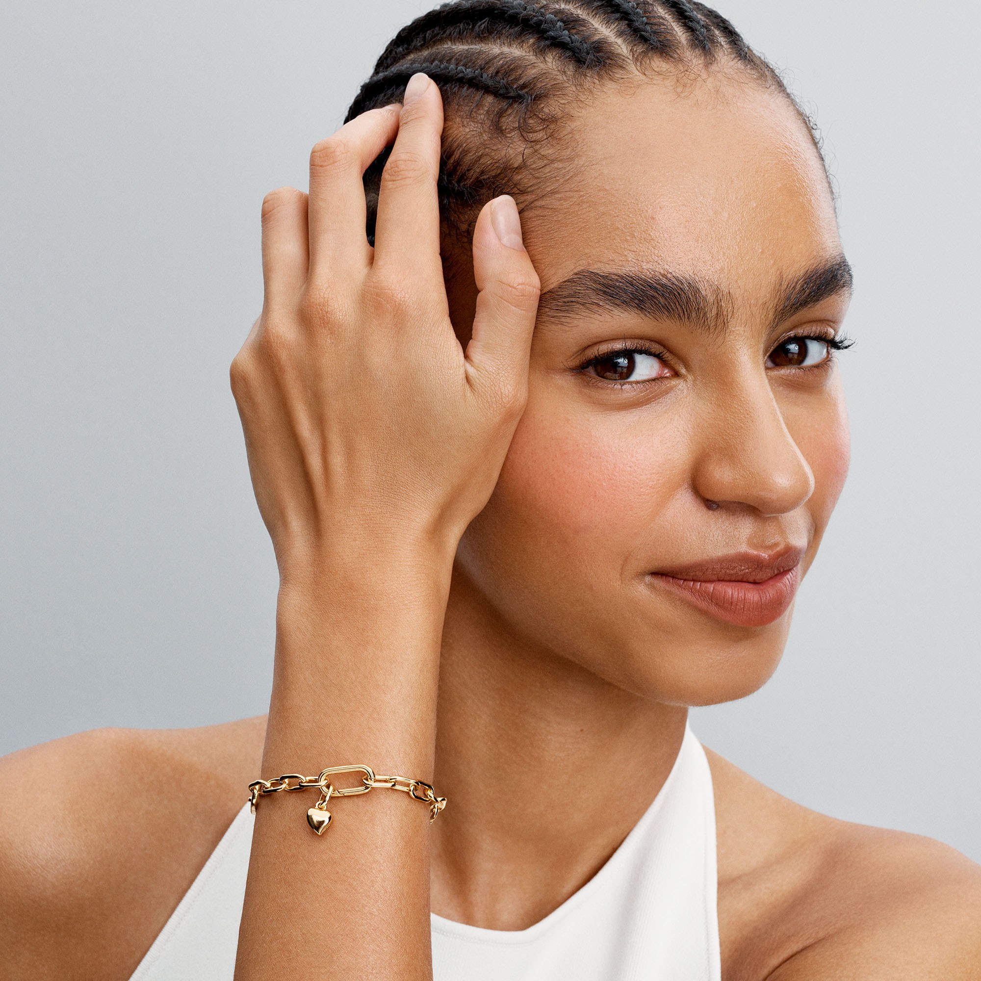 Pandora ME - Asymmetrisches Herz & Mini - Anhänger - Gelbgold vergoldet – Ansicht 4