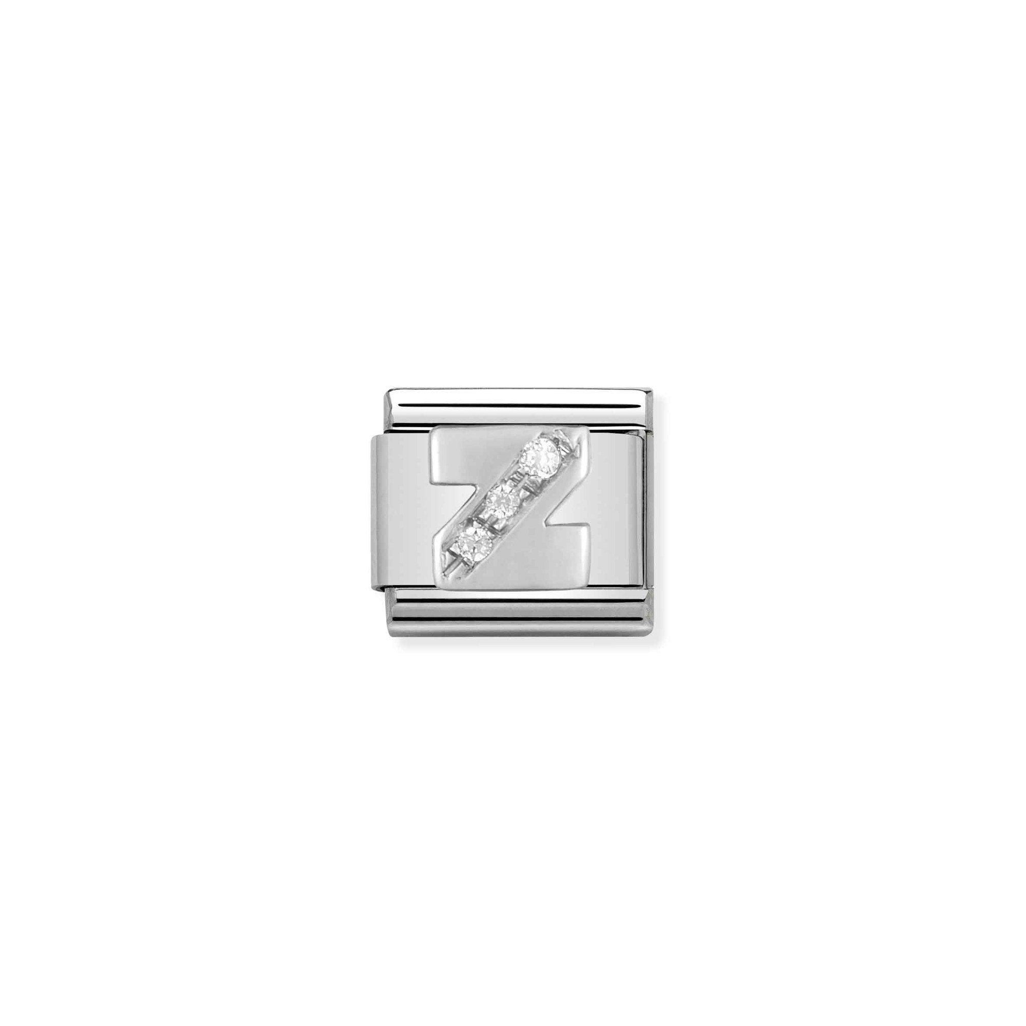 Nomination Composable Classic Charm Buchstabe Z - Edelstahl, Sterling Silber, Zirkonia