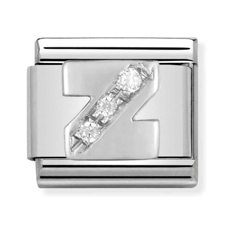 Nomination Composable Classic Charm Buchstabe Z - Edelstahl, Sterling Silber, Zirkonia