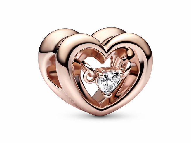 Pandora Charm 782493C01 - Herz - Roségold Vergoldung - Zirkonia