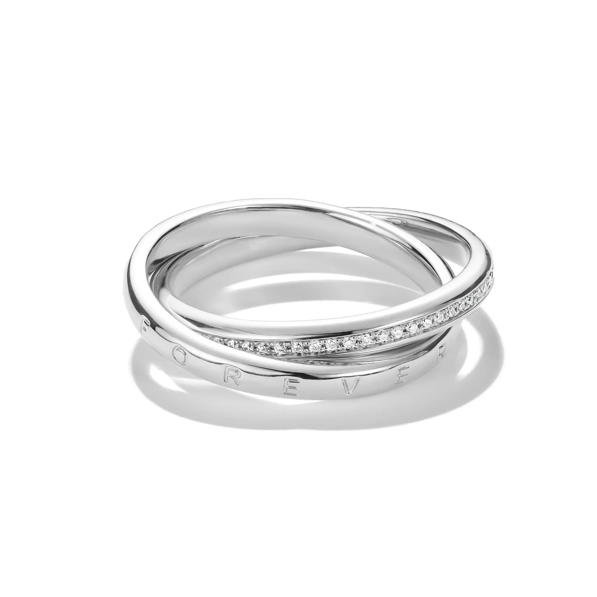 Thomas Sabo Doppelring Together mit weißem Zirkonia – Silber – Ansicht 2