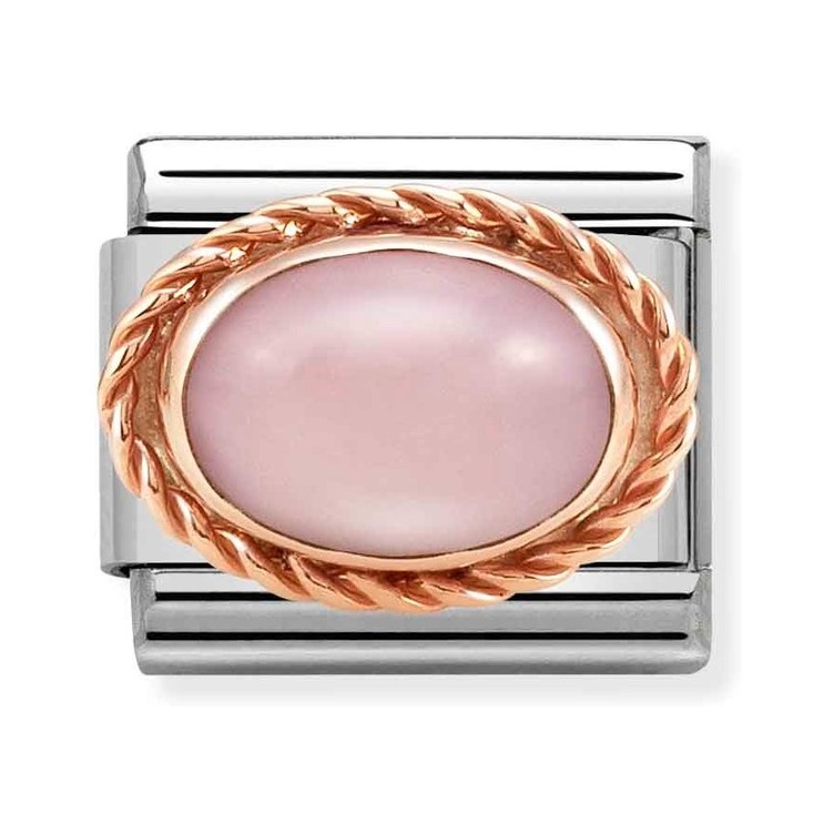 Nomination Composable Classic Charm Kordel Opalin rosa - Edelstahl, Roségold