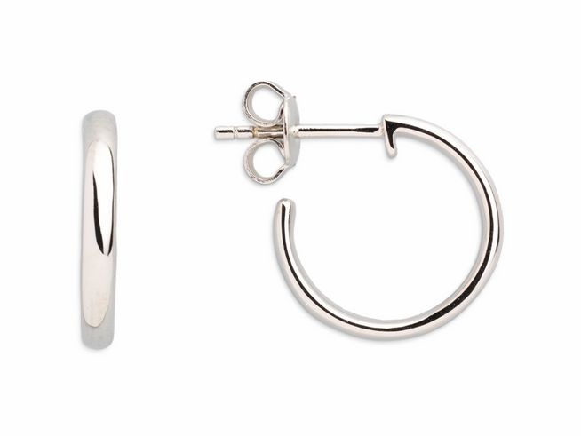 Xenox Sterling Silber Ohrringe XS3461 Creolen in glänzendem Silber, minimalistisches Design mit einfachem Verschluss, ideal für jeden Anlass. Hochwertiger Ohrschmuck von Xenox.