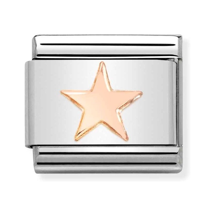 Nomination Composable Classic Charm Stern - Edelstahl, Gold 375 Roségold