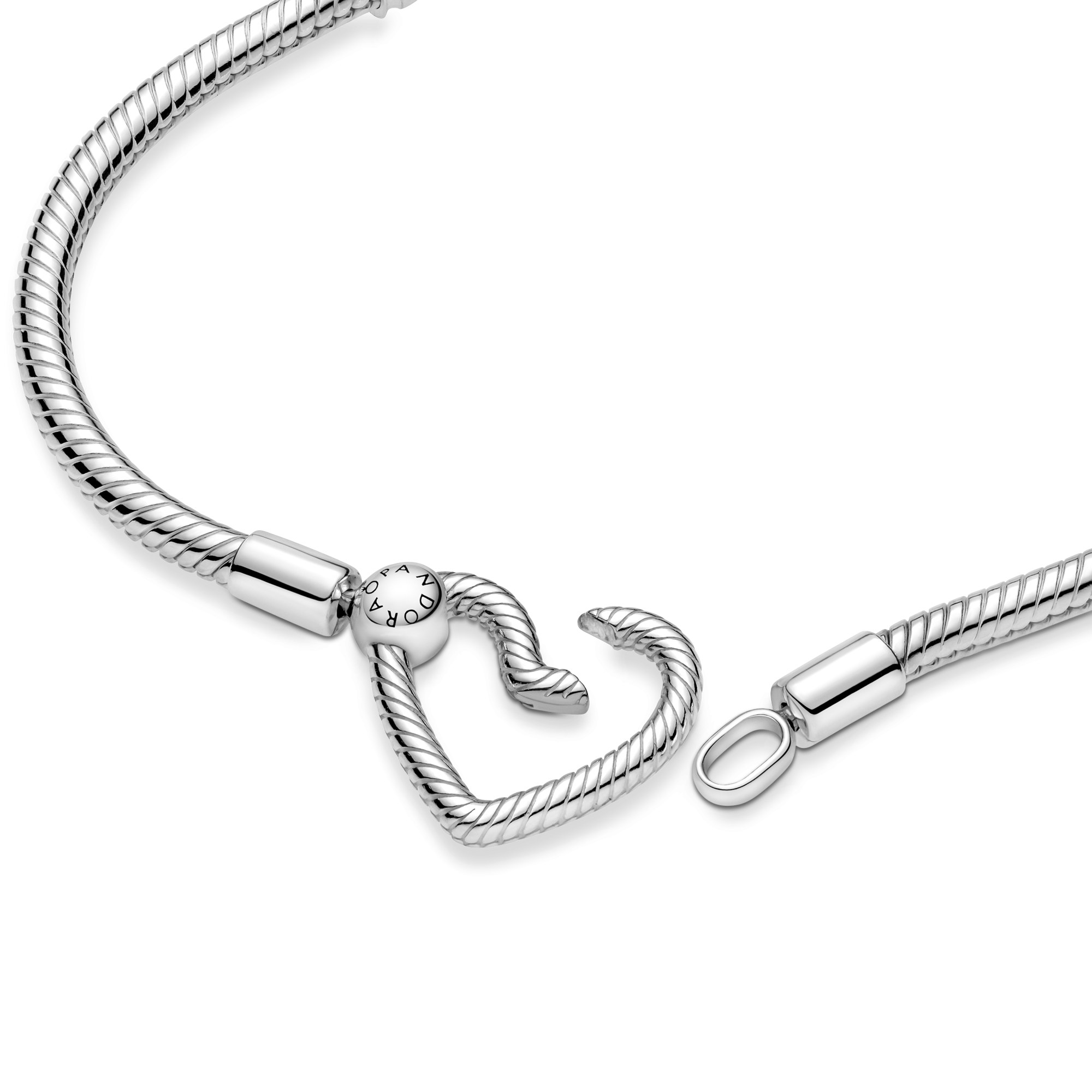 Pandora Silber Armband - offenes Herz – Ansicht 3