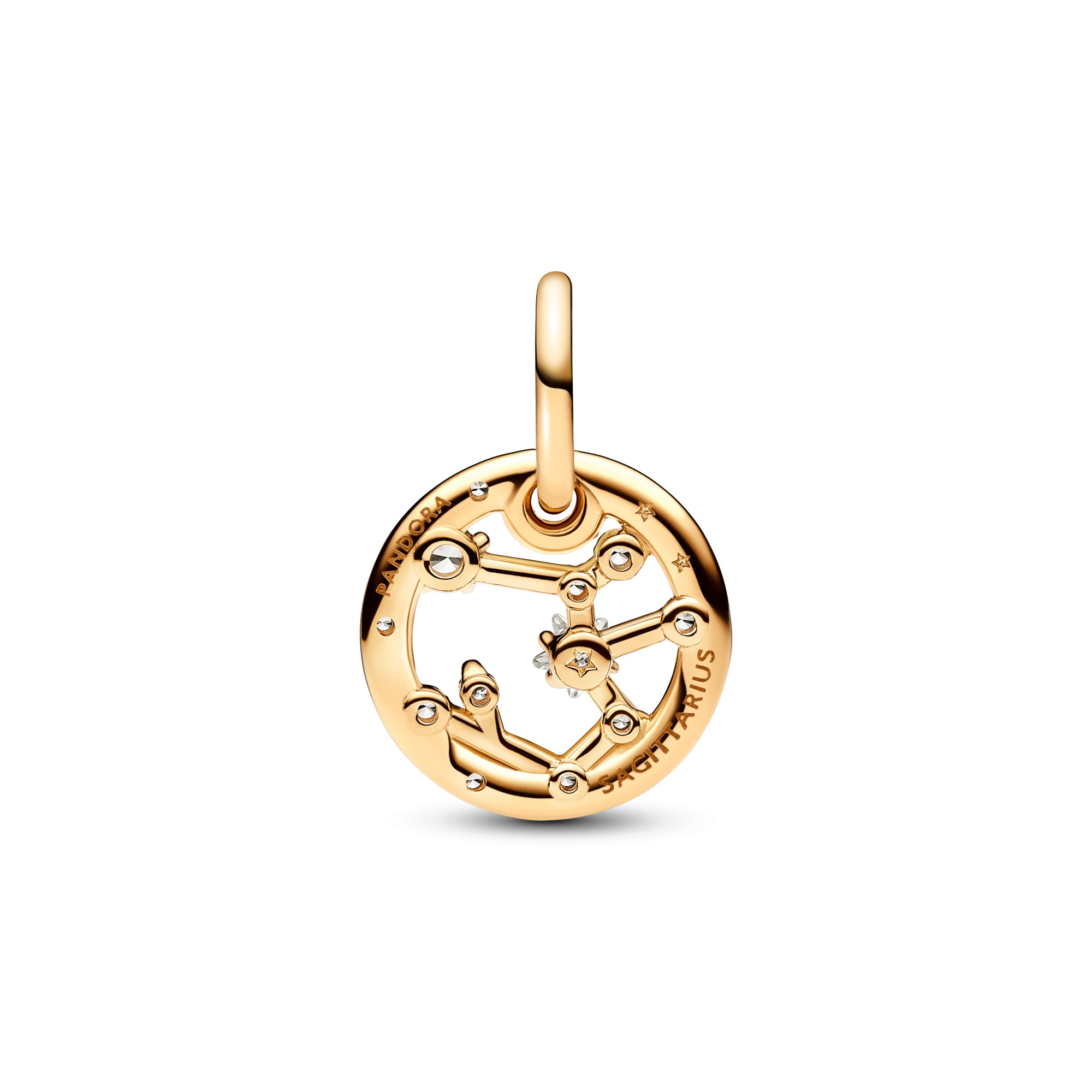 Pandora Sternzeichen Schütze Charm-Anhänger - Gelbgold Vergoldung - Zirkonia – Ansicht 3