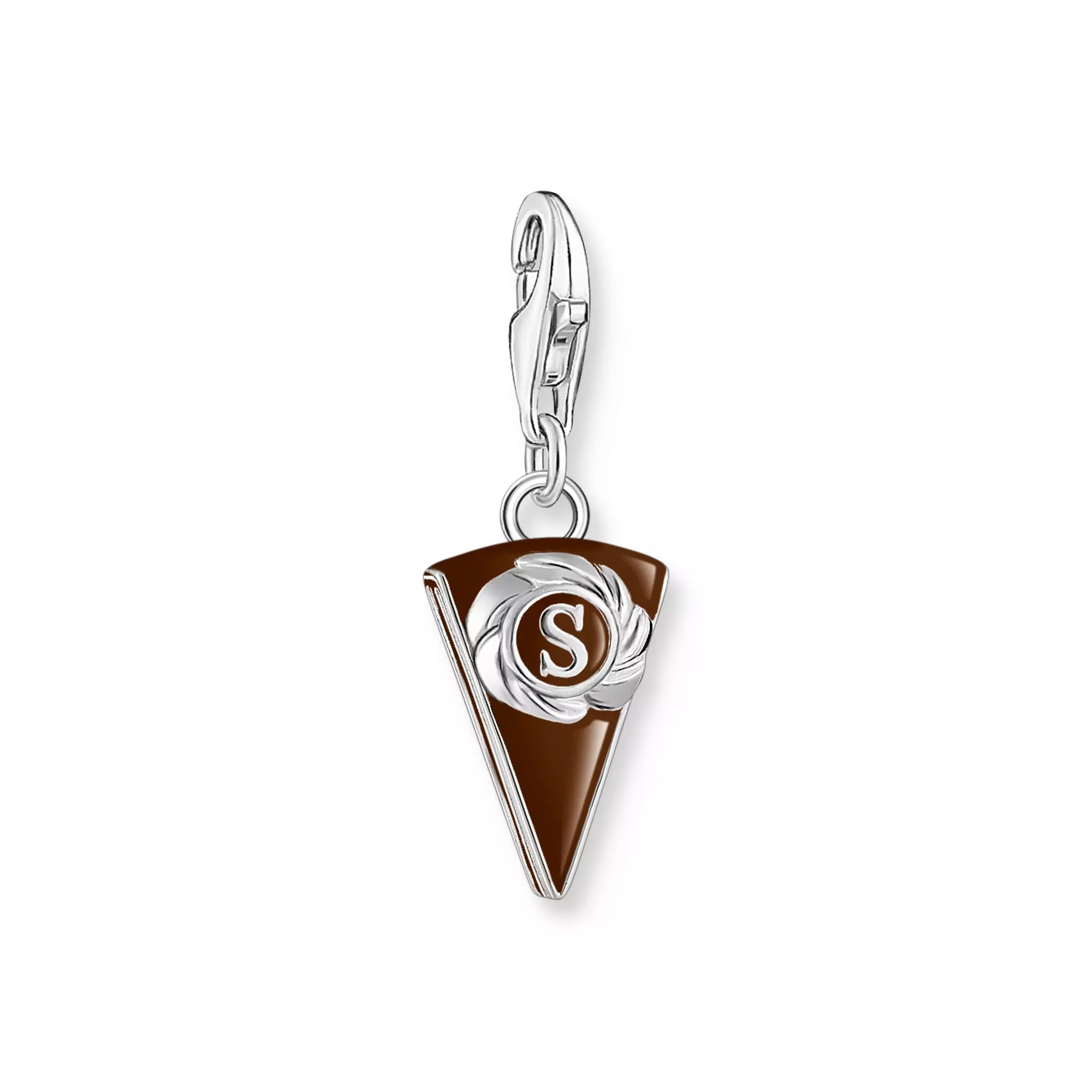 Thomas Sabo Charm-Anhänger - Wiener Schokoladentorten - Silber & Emaille - braun