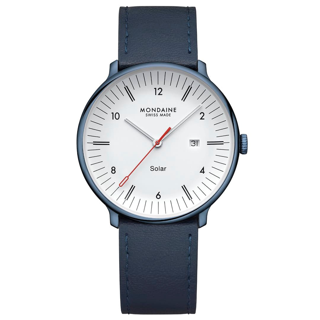 Mondaine Uhr MLE.41910.LQV - Doppio Big - SOLAR - Blau - 41 mm – Ansicht 2