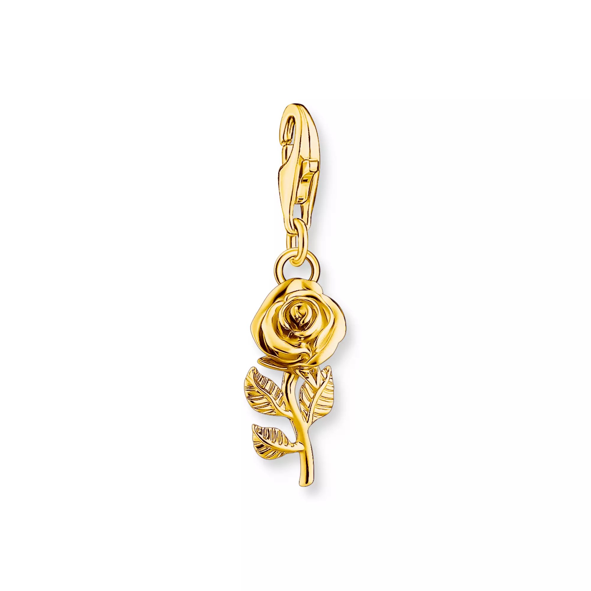 Thomas Sabo Charm-Anhänger - Rosen - Silber Gelbgold verg.
