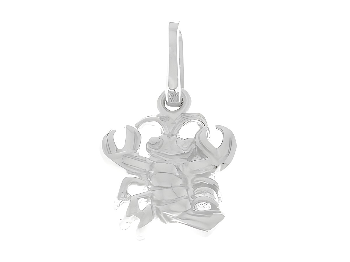 Krebs Sternzeichen Anhänger aus 925 Sterling Silber poliert, Hersteller Juwelier Harnisch, zeigt ein detailliertes Krebsdesign in ansprechendem Glanz.
