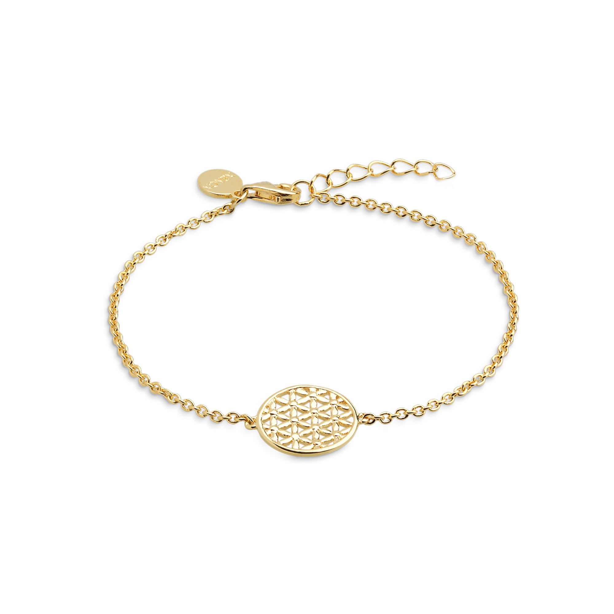 XENOX Armband LEBENSBLUME - Sterling Silber vergoldet - 15-20 cm – Ansicht 2