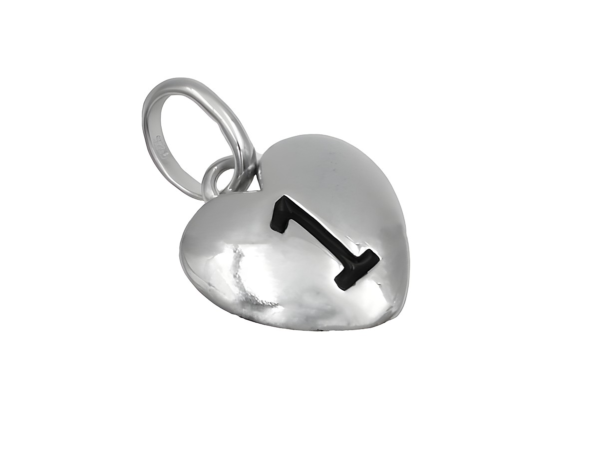 Antiker Herzanhänger 1 aus 925 Sterling Silber, poliert und rhodiniert, im eleganten Design, ideal für Schmuckliebhaber. Hersteller Juwelier Harnisch.