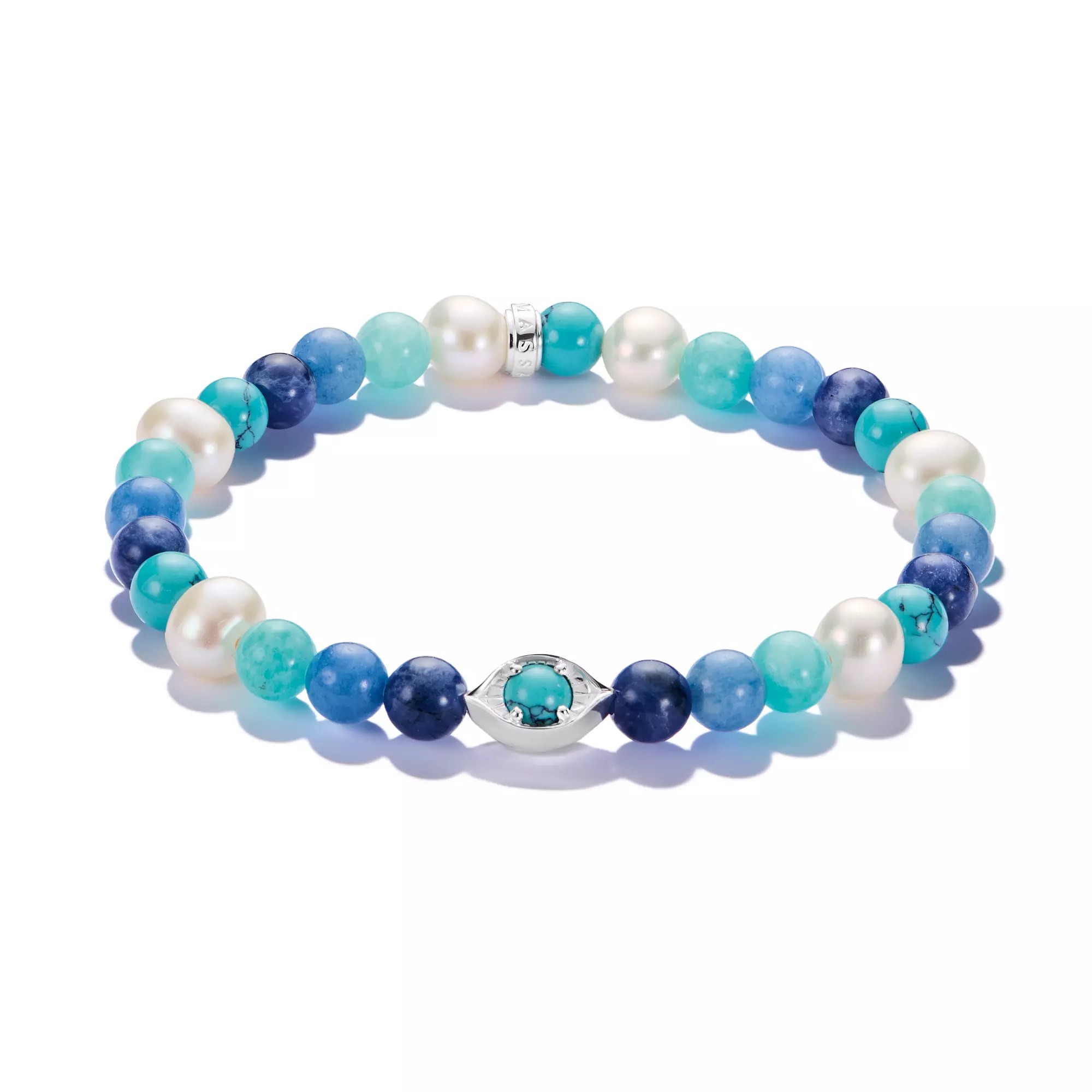 Thomas Sabo ELYNDRA Armband - 17 cm - Sterling Silber recy. & imit. Türkis & Süßwasserperle – Ansicht 2
