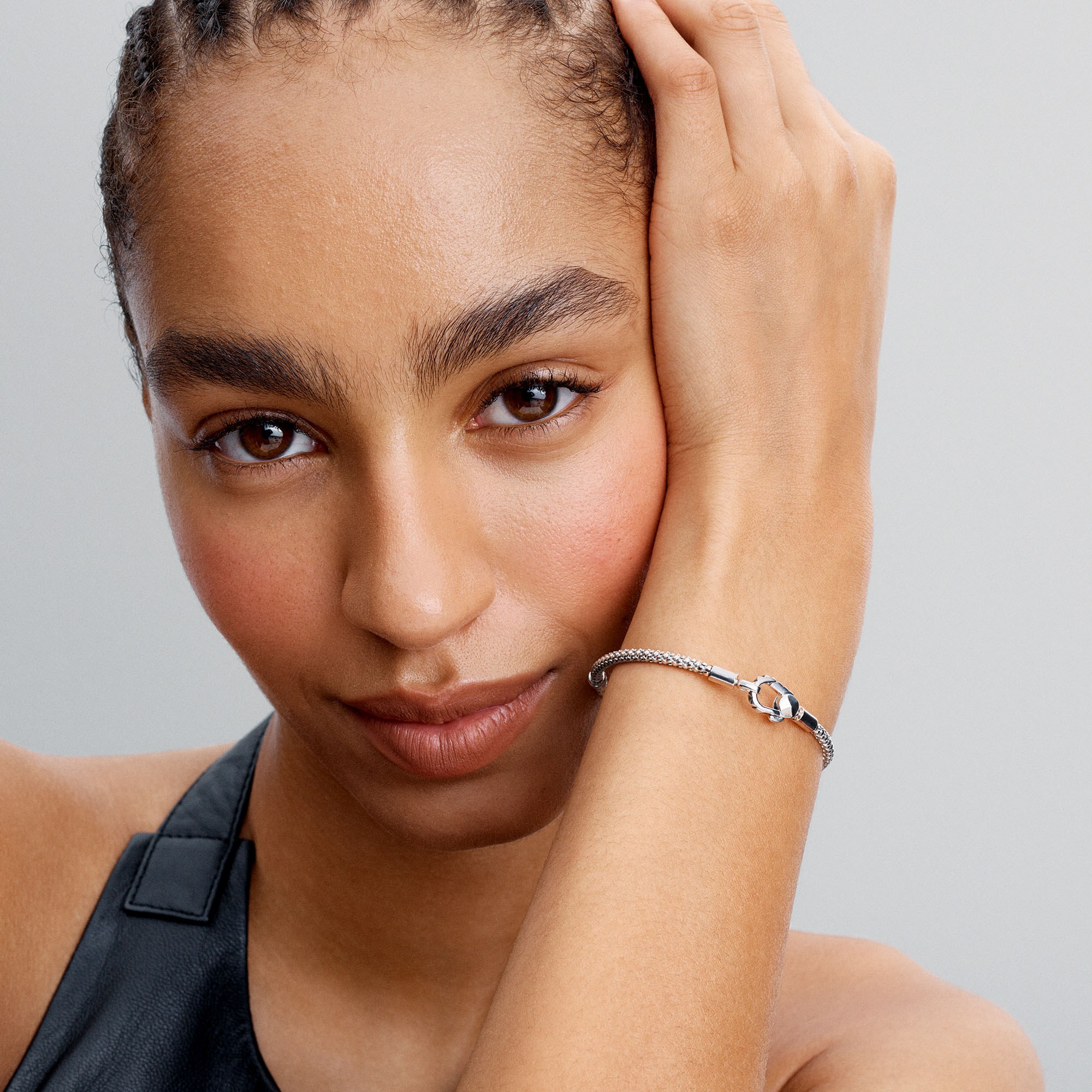 Pandora Silberarmband Nieten Karabinerverschluss – Ansicht 4