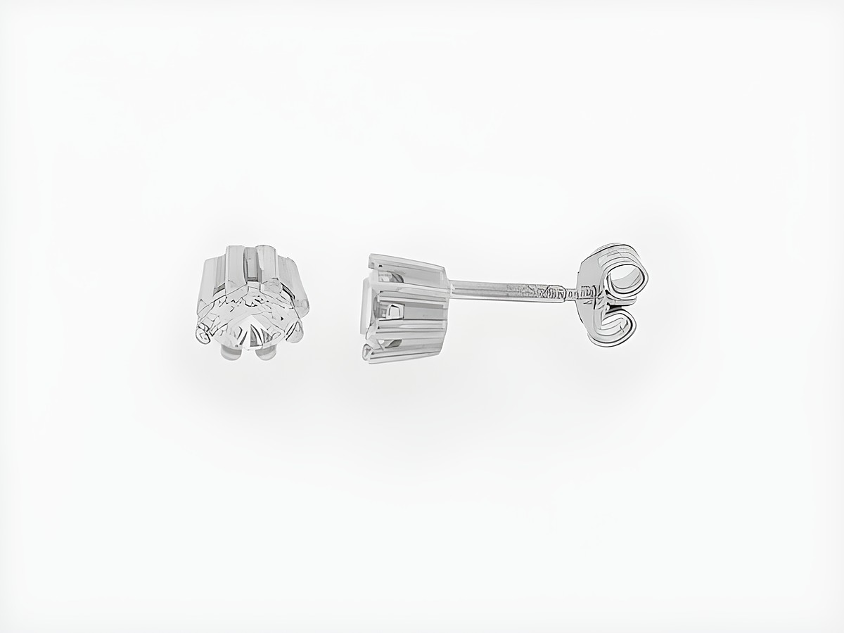 Ohrringe Silber rhod. rund klassisch Stecker Zirkonia von Juwelier Harnisch, zeitloses Design mit funkelndem Zirkonia. Perfect für jeden Anlass und stilvoller Schmuck.