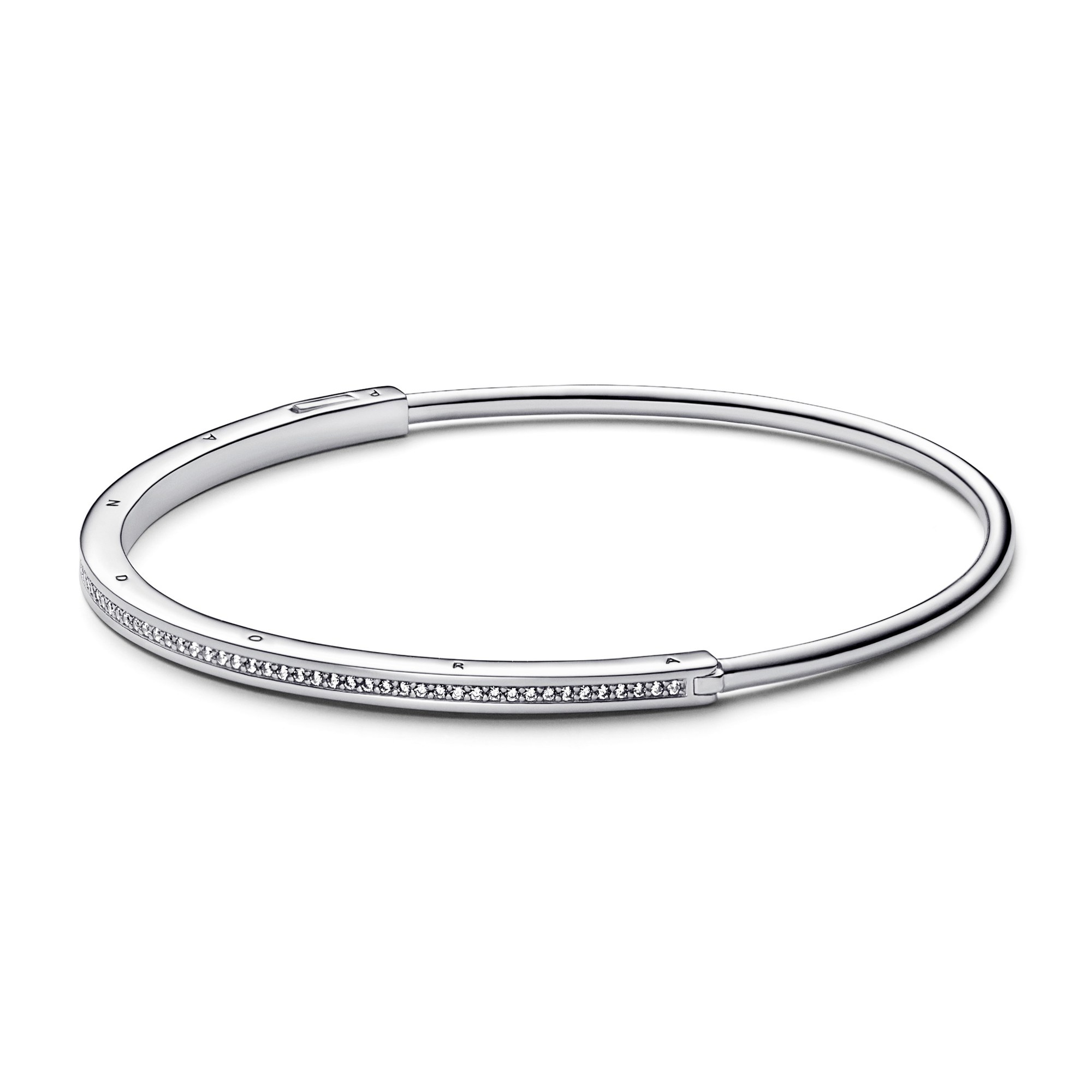 Pandora Signature I-D Pavé Armreif - Sterling Silber + klarem Zirkonia - Klar - 17,50 cm