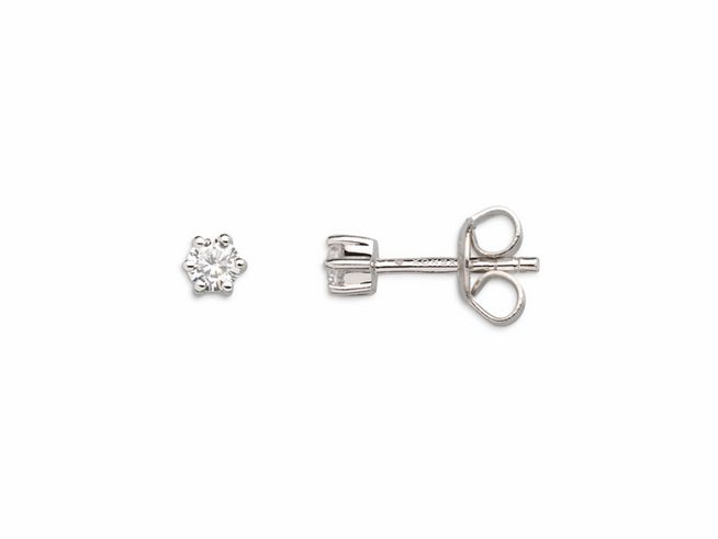 XS3516 Krappe Silber Ohrringe von Xenox, filigrane Ohrstecker mit funkelndem Stein, perfekt für eleganten Schmuckstil, hochwertiges Sterling Silber, minimalistisches Design.