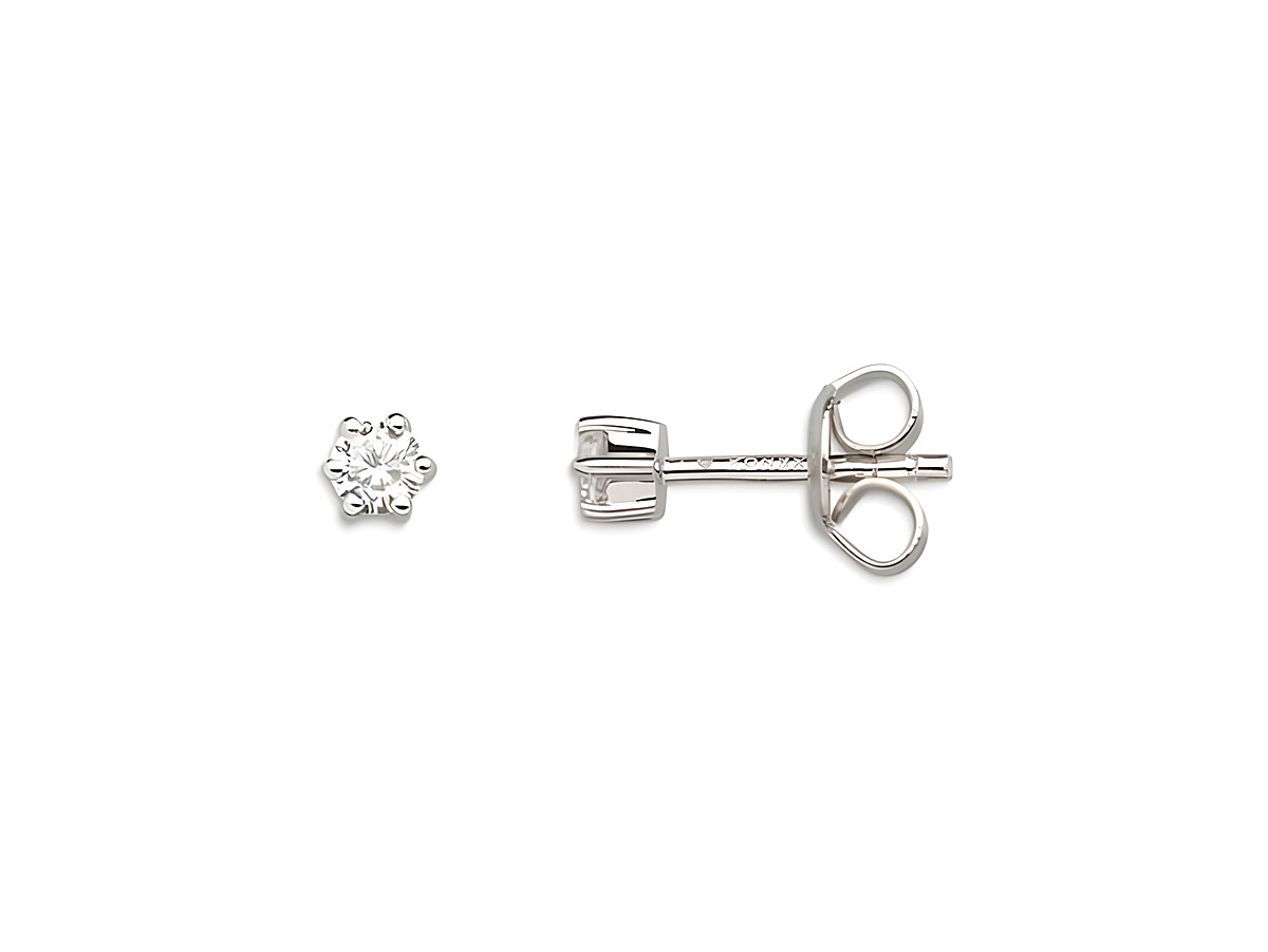XS3516 Krappe Silber Ohrringe von Xenox, filigrane Ohrstecker mit funkelndem Stein, perfekt für eleganten Schmuckstil, hochwertiges Sterling Silber, minimalistisches Design.