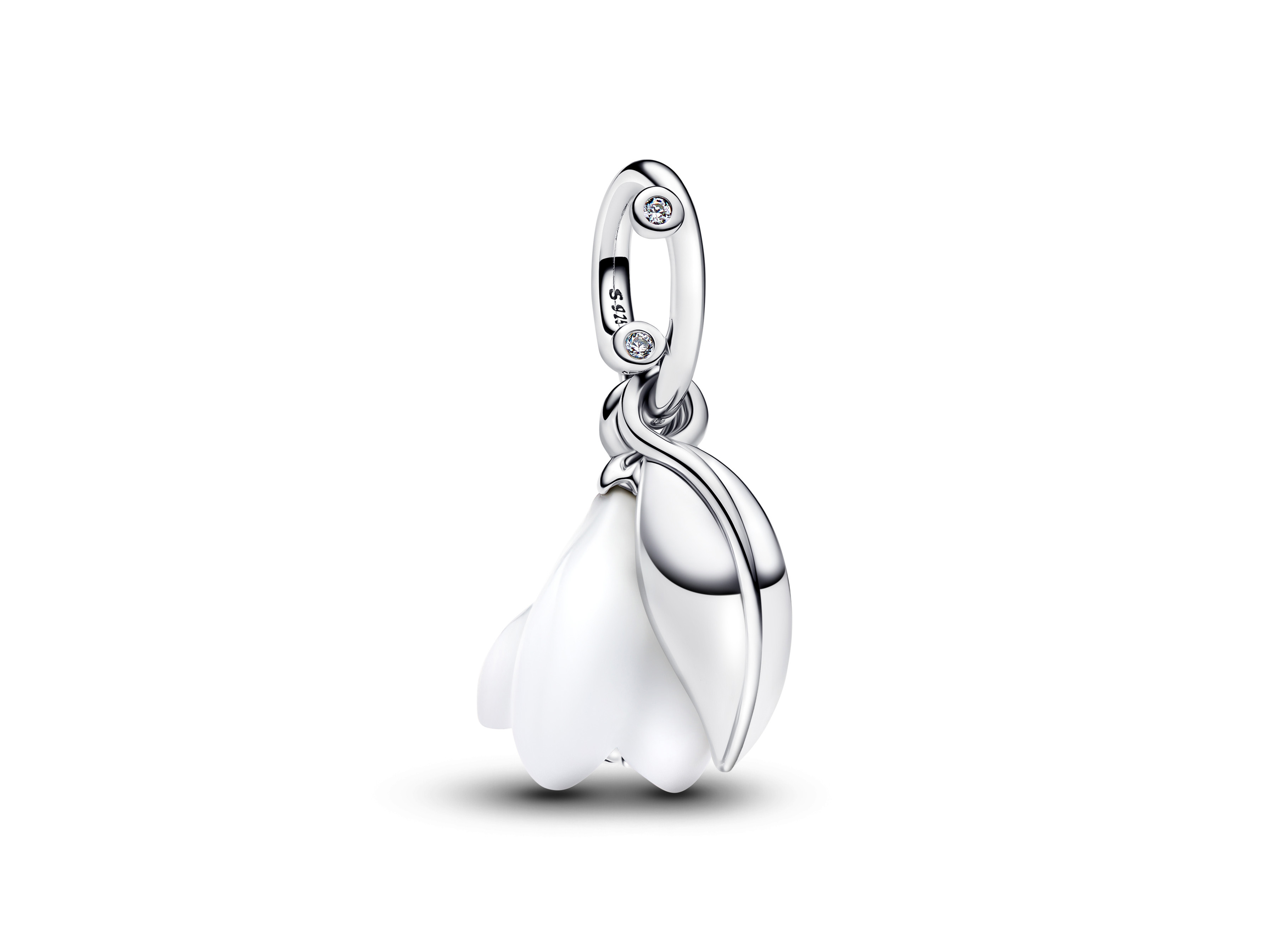 Pandora 794239C01 - Schneeglöckchen Charm - Sterling Silber - Murano Glas Zirkonia