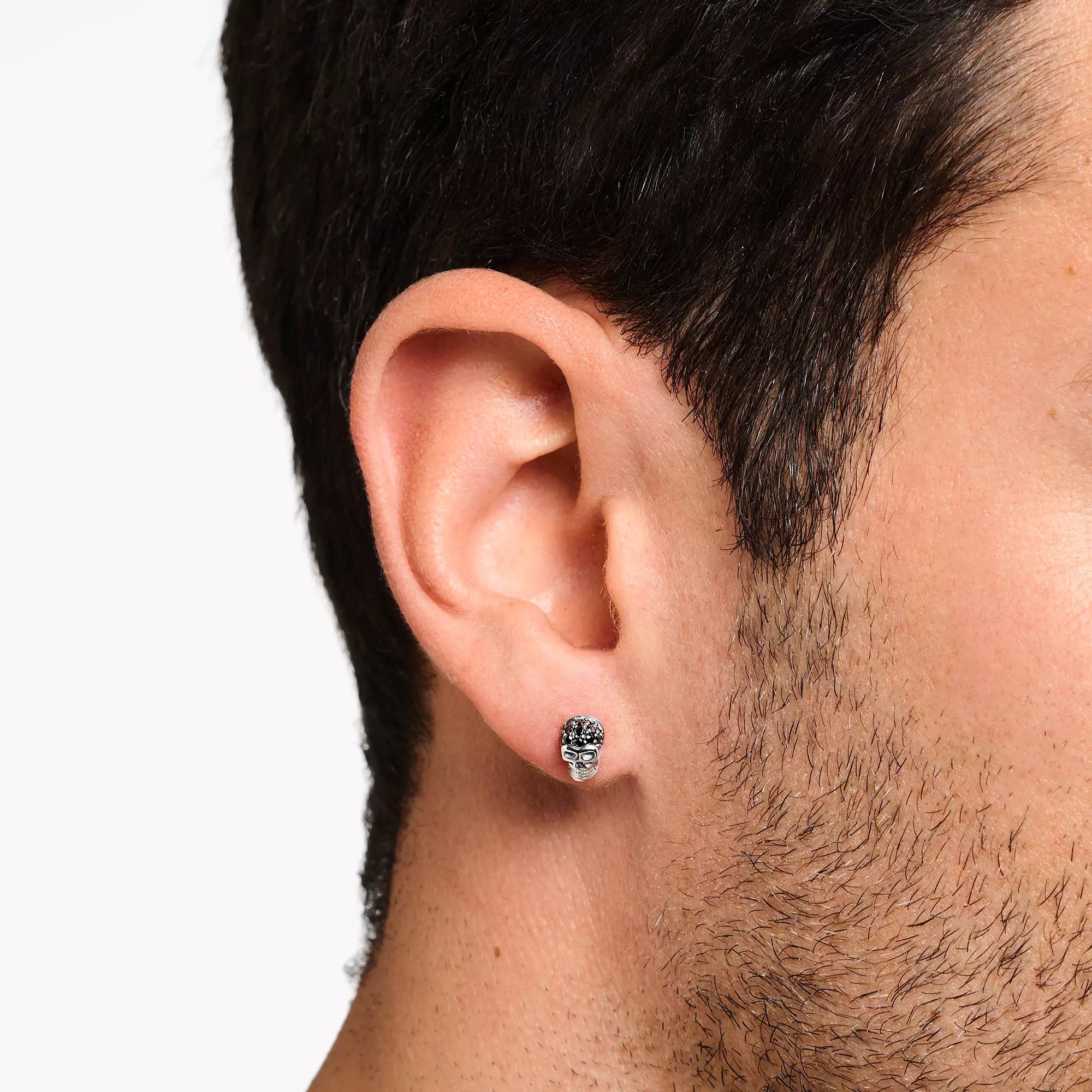 Thomas Sabo Ohrstecker Totenkopf – Silber – Zirkonia – Ansicht 3