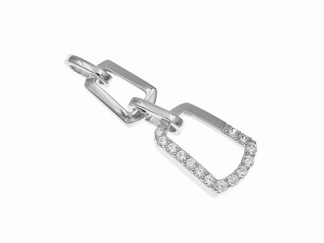 Funkelnde Glieder aus rhodiniertem Sterling Silber, gefertigt von Juwelier Harnisch, mit diversen Motiven, ideal für eleganten Schmuck.