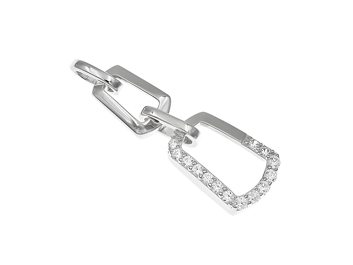 Funkelnde Glieder aus rhodiniertem Sterling Silber, gefertigt von Juwelier Harnisch, mit diversen Motiven, ideal für eleganten Schmuck.