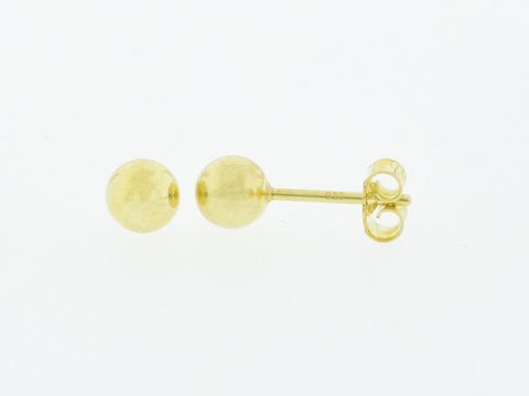 Silber Ohrringe Kugel Silber vergoldet 5 mm Stecker ohne Stein vom Hersteller Juwelier Harnisch, elegantes und schlichtes Design für jeden Anlass.