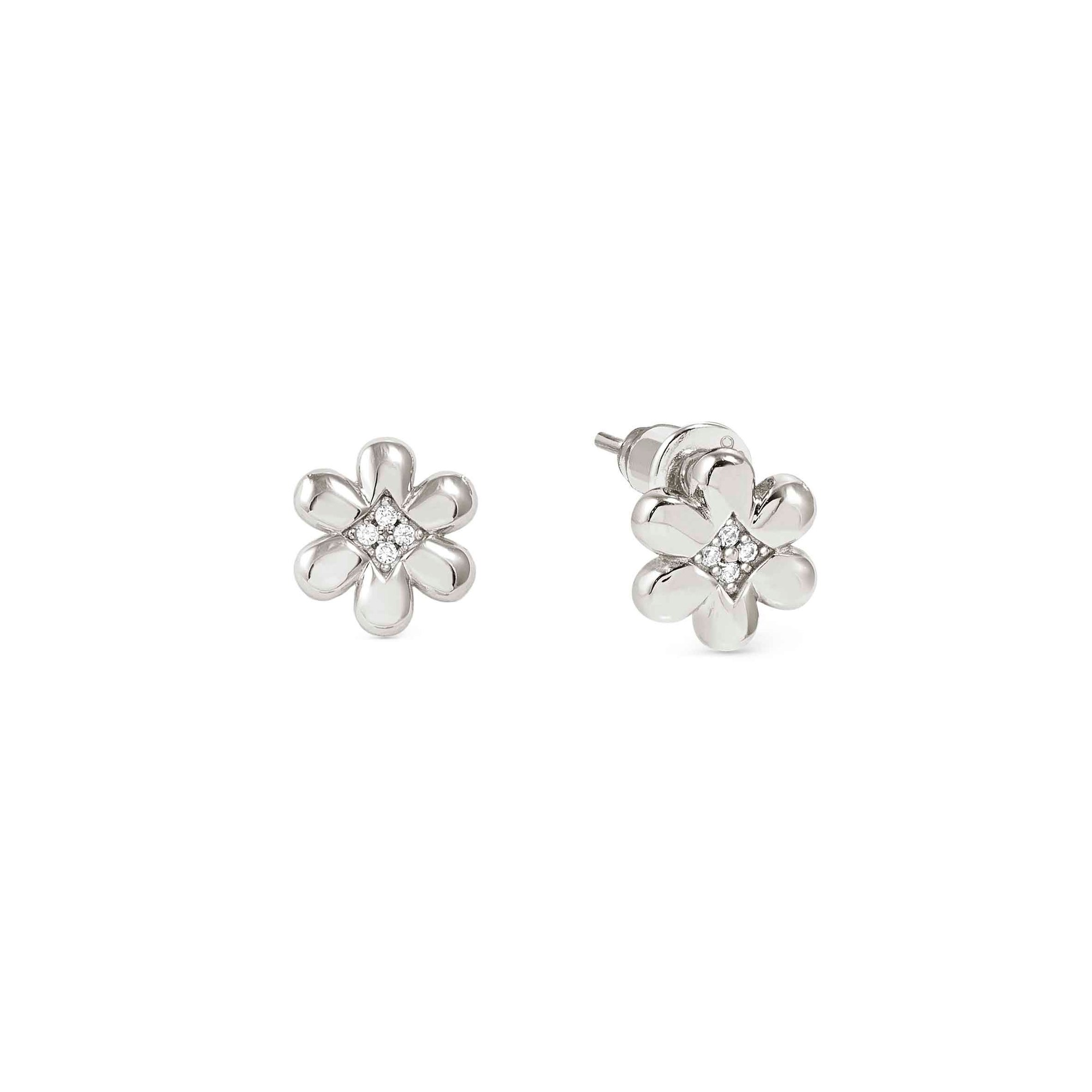 Nomination Petit Sparkle - Sterling Silber Ohrstecker - Blume - Zirkonia – silberfarben – Ansicht 2