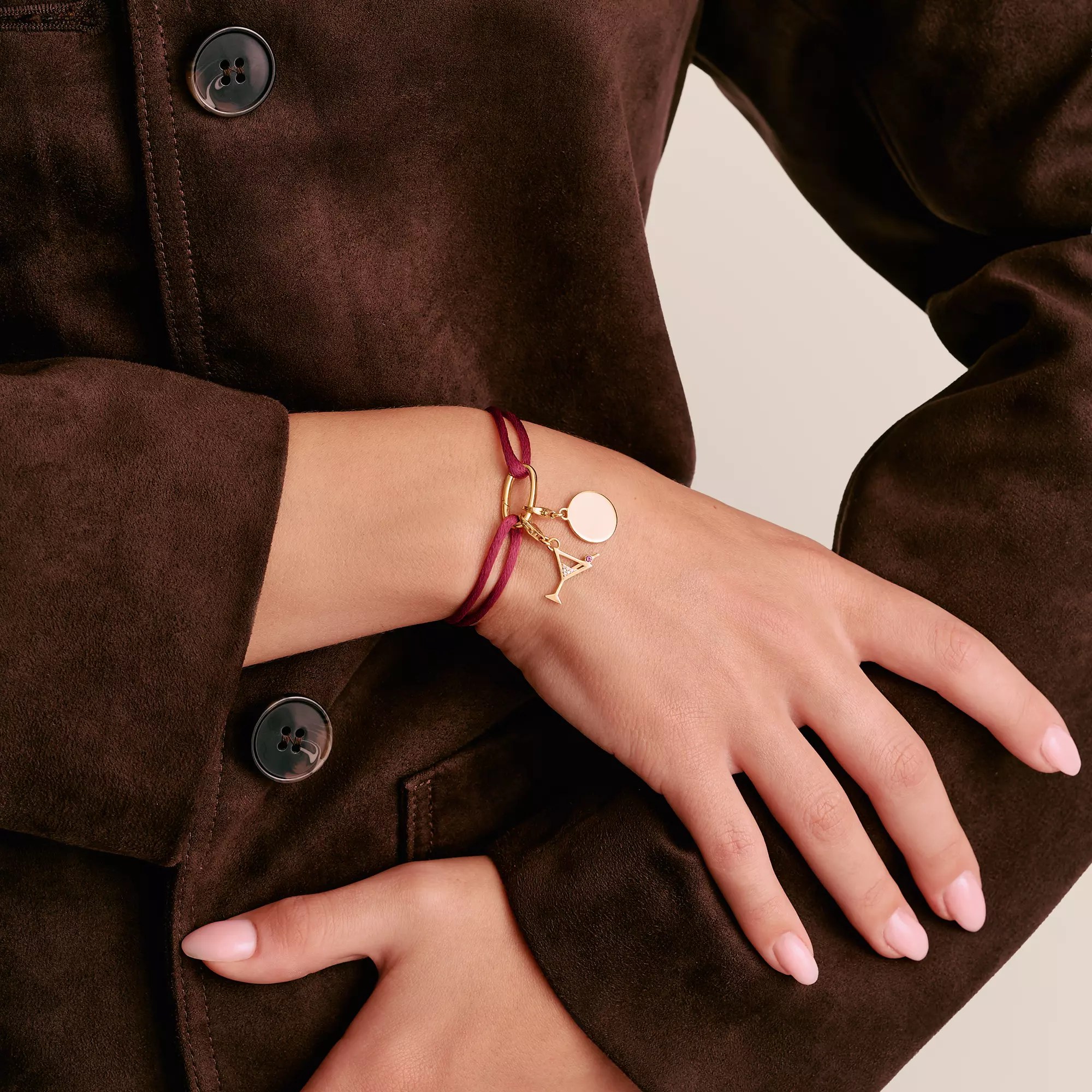 Thomas Sabo Charm-Anhänger Platte vergoldet – Ansicht 2