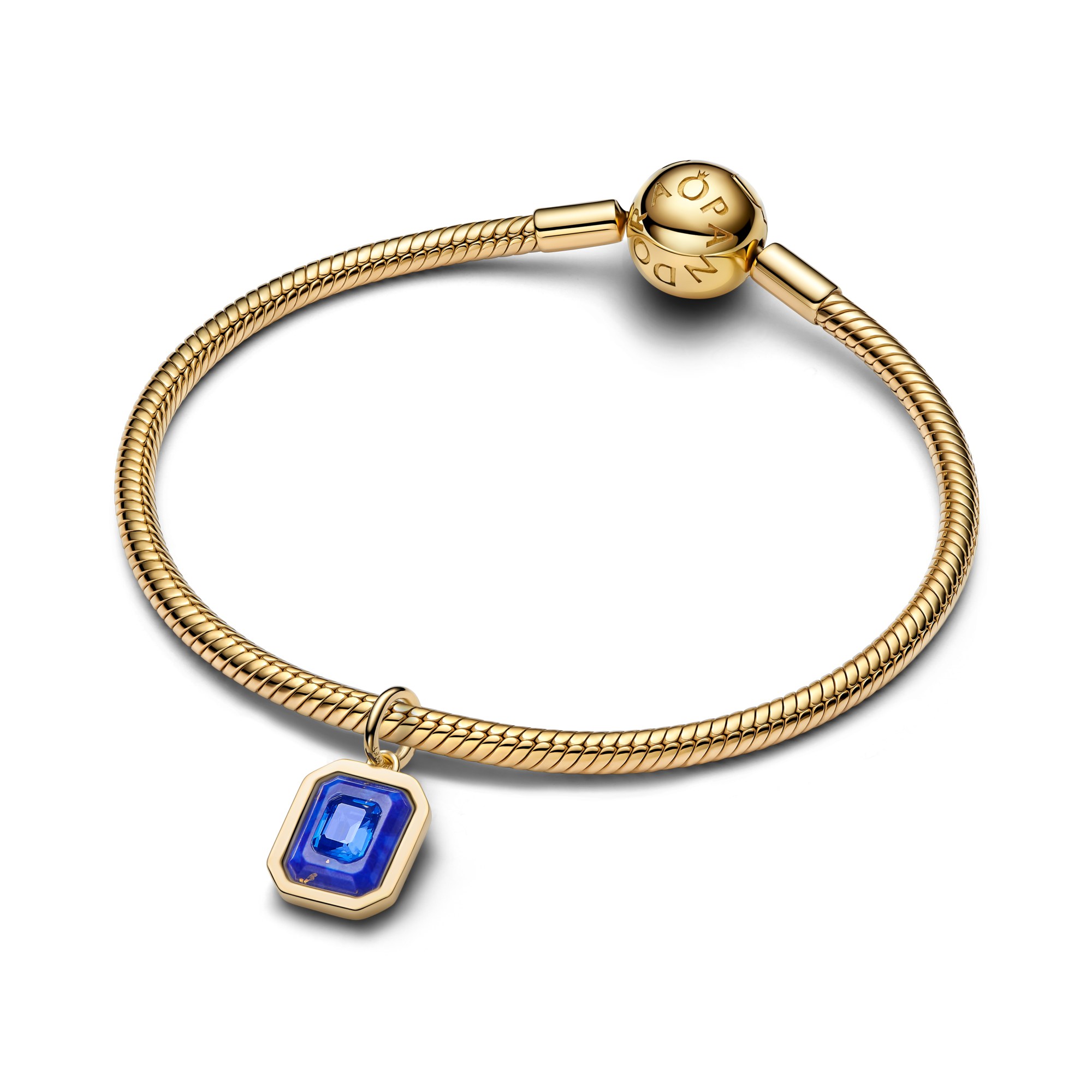 Pandora Moments - Hänge-Charm Sechseck - Gelbgold Vergoldung – Ansicht 3