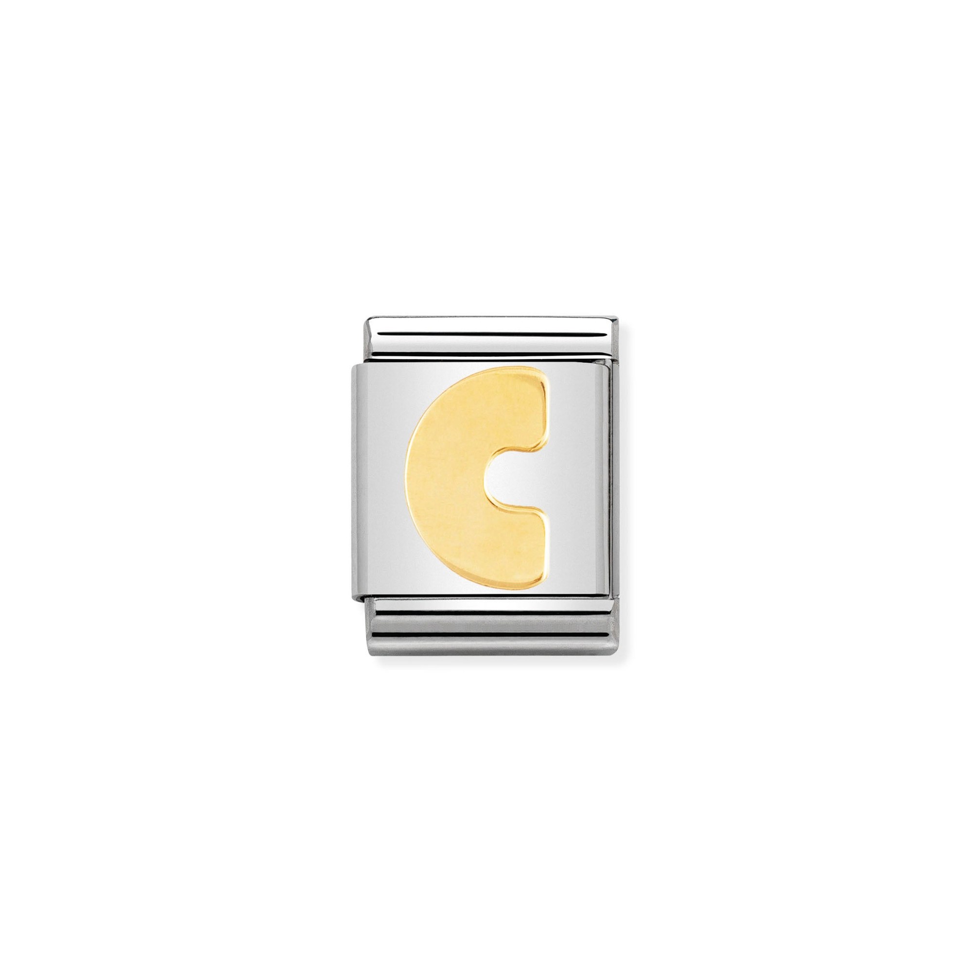 Nomination Composable Big Charm Buchstabe C - Edelstahl, Gold 750 Gelbgold