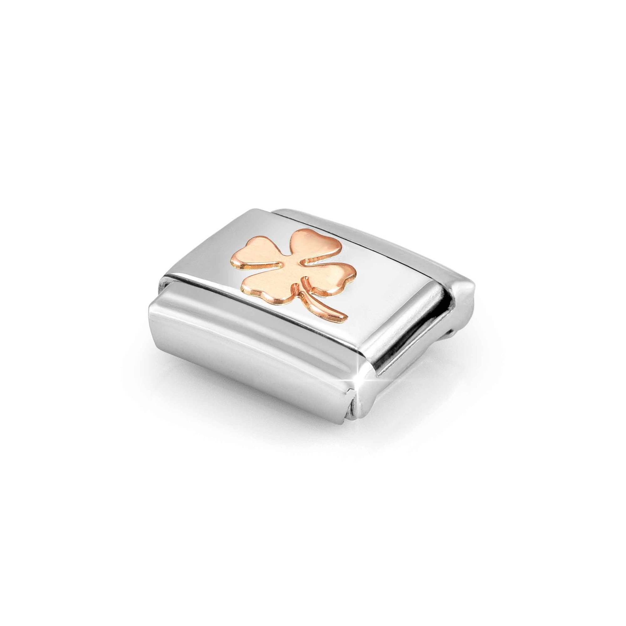 Nomination Composable Classic Charm Glücksklee - Edelstahl, Gold 375 Roségold – Ansicht 4