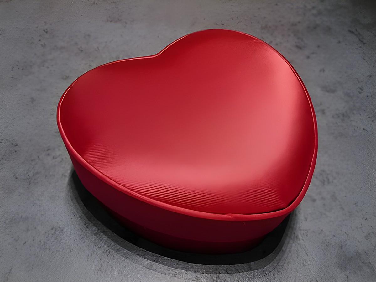 Geschenkschachtel in Herzform, rot mit Stoffbezug, Maße 87 x 72 x 30 mm, Hersteller: Juwelier Harnisch, ideal für die Aufbewahrung kleiner Geschenke, Geschenkbox Herzen. – Ansicht 2
