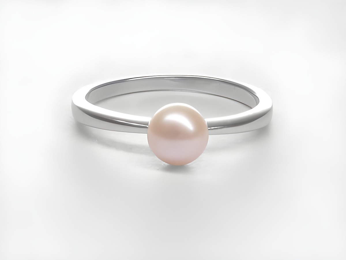 Silber Ring mit einer klassischen Süßwasser Zuchtperle, aus Sterling Silber, in Größe 50, Hersteller: Juwelier Harnisch, bis Größe 50 / 15,9.