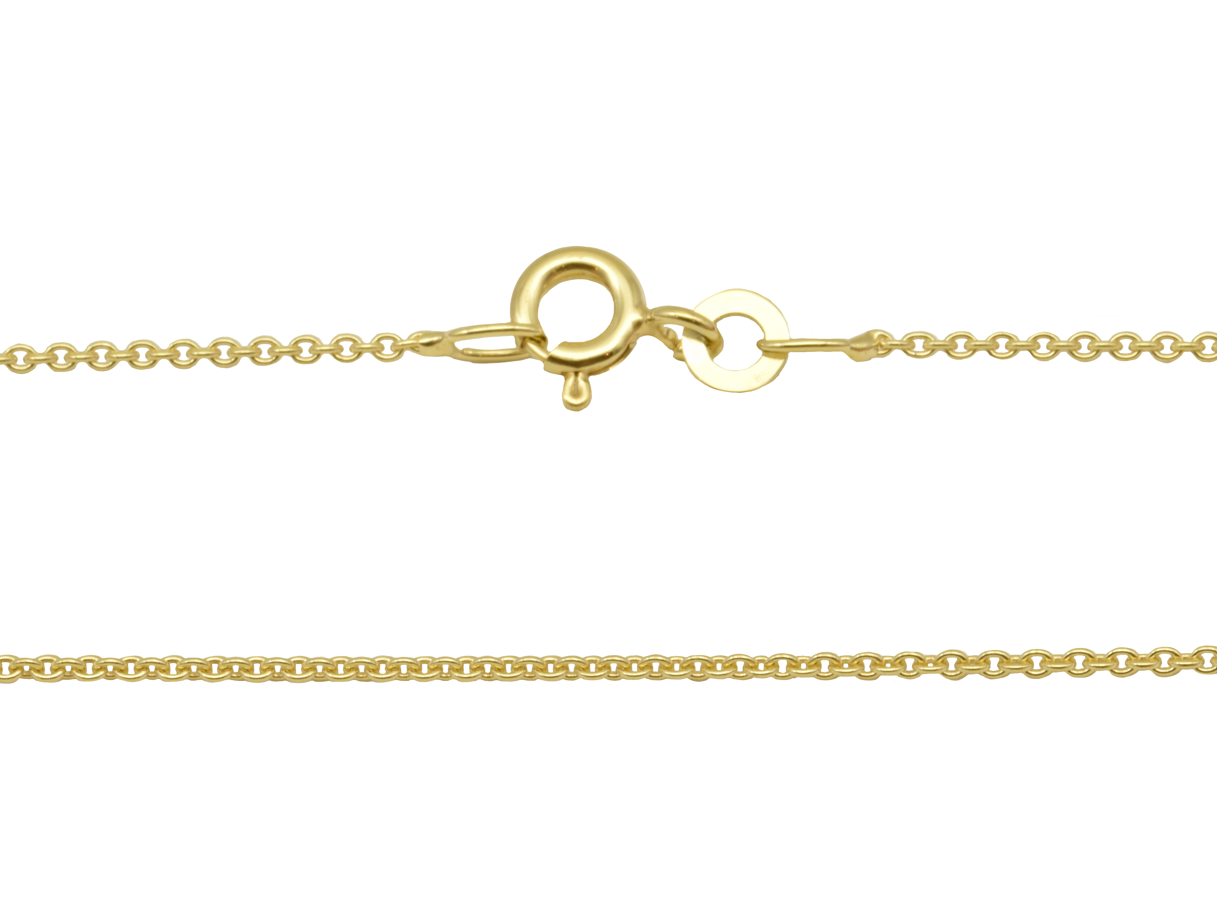 Goldkette Rundanker in Gelbgold, poliert, mit einem praktischen Karabinerverschluss, 45 cm lang, von Juwelier Harnisch, ideal als elegantes Schmuckstück für jeden Anlass.