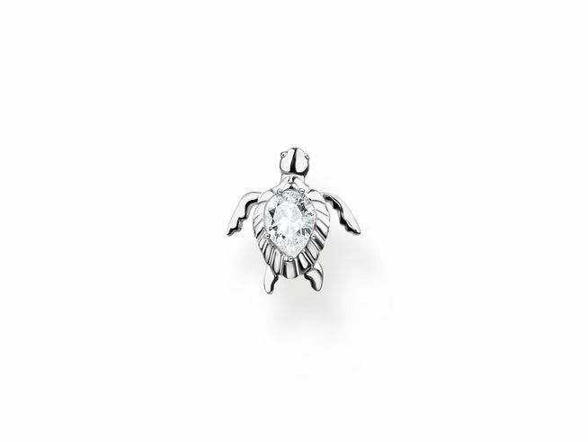 Thomas Sabo Ohrstecker Schildkröte aus Sterling Silber mit Zirkonia, detailreiche Gestaltung und eleganter Glanz, idealer Ohrschmuck für stilbewusste Trägerinnen.