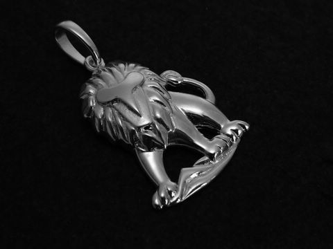 Loewe - Sternzeichen - 925 Sterling Silber - poliert, funkelnder Löwe Anhänger von Juwelier Harnisch, detailreiches Design, ideal als Schmuckstück für Sternzeichen Liebhaber.
