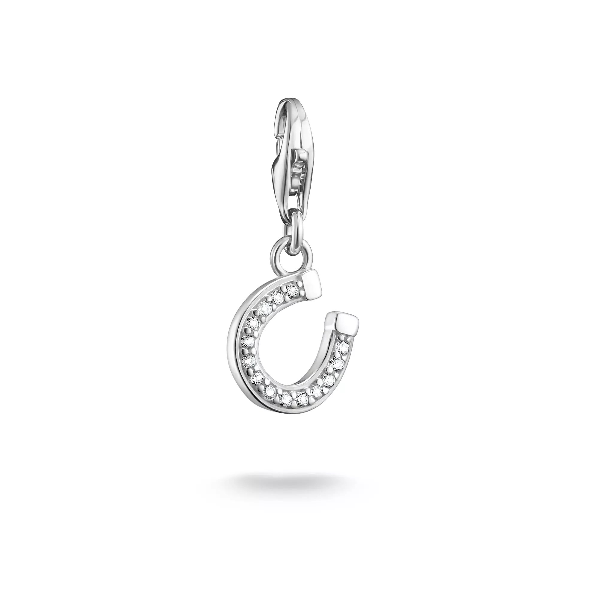 Thomas Sabo Charm-Anhänger - Hufeisen - Sterling Silber - Zirkonia - weiß – Ansicht 2
