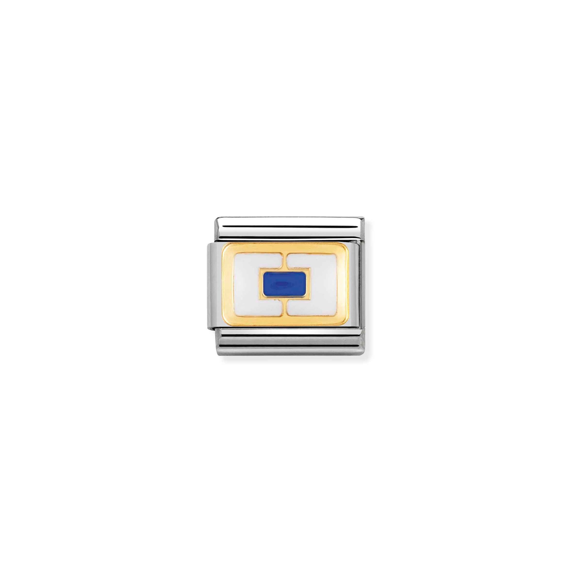 Nomination Composable Classic Charm Flaggenalphabet S - Edelstahl, Gold 750 Gelbgold, Emaille